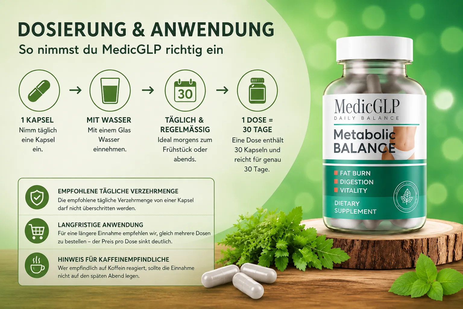 MedicGLP Dosierung und Anwendung